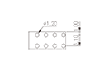 0188-02XXL 0.098 Inch (in) Pitch Diameter Printed Circuit Board (PCB) Terminal Block - 3