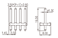 0191-11XXTH 0.138 Inch (in) Pitch Diameter Printed Circuit Board (PCB) Connector Socket - 2