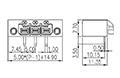 0226-11XX 0.197 Inch (in) Pitch Diameter Printed Circuit Board (PCB) Connector Socket - 2