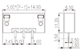 0226-17XXL 0.197 Inch (in) Pitch Diameter Printed Circuit Board (PCB) Connector Socket - 2