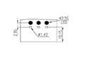 0226-21XX 0.197 Inch (in) Pitch Diameter Printed Circuit Board (PCB) Connector Socket - 3