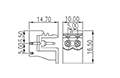 5EH-2PL 0.197 Inch (in) Pitch Diameter Printed Circuit Board (PCB) Connector Socket - 2