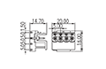 5EH-4PL 0.197 Inch (in) Pitch Diameter Printed Circuit Board (PCB) Connector Socket - 2