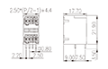 ECHB250R-XXP 0.098 Inch (in) Pitch Diameter Printed Circuit Board (PCB) Connector Socket - 2