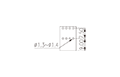 ECHB250R-XXP 0.098 Inch (in) Pitch Diameter Printed Circuit Board (PCB) Connector Socket - 3