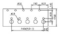 0032-10XX - 7.62 Millimeter (mm) Pitch Terminal Block - Drilling Plan