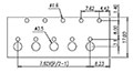 0032-15XX - 7.62 Millimeter (mm) Pitch Terminal Block - Drilling Plan
