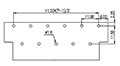 0222-10XX - 11 Millimeter (mm) Pitch Terminal Block - Drilling Plan