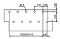 2DD-B01W-XX - 7.62 Millimeter (mm) Pitch Terminal Block - Drilling Plan