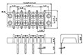 0113-11XX Panel Mounting Barrier Terminal Block - 2