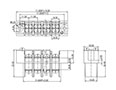 0168-25XX Panel Feed-Through Barrier Terminal Block - 2