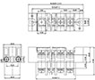 0168-42XX Panel Feed-Through Barrier Terminal Block - 2