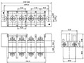 0168-50XX Panel Feed-Through Barrier Terminal Block - 2