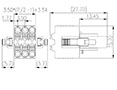 0156-2CXX-BK 0.138 Inch (in) Pitch Diameter Printed Circuit Board (PCB) Connector-Plug - 2