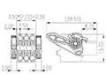 0156-2DXX-BK 0.138 Inch (in) Pitch Diameter Printed Circuit Board (PCB) Connector-Plug - 2