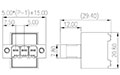 0161-11XX 0.197 Inch (in) Pitch Diameter Printed Circuit Board (PCB) Connector Socket - 2