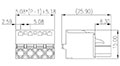 2ESDSR-XXP 0.200 Inch (in) Pitch Diameter Printed Circuit Board (PCB) Connector-Plug - 2