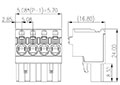 2ESDSV-XXP 0.200 Inch (in) Pitch Diameter Printed Circuit Board (PCB) Connector-Plug - 2