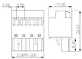 2ESR-XXP 0.200 Inch (in) Pitch Diameter Printed Circuit Board (PCB) Connector-Plug - 2