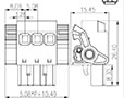 2ESRK-XXP 0.200 Inch (in) Pitch Diameter Printed Circuit Board (PCB) Connector-Plug - 2