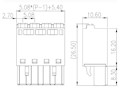 2ESS-XXP 0.200 Inch (in) Pitch Diameter Printed Circuit Board (PCB) Connector-Plug - 2