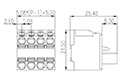 2ESDBA-XXP 0.200 Inch (in) Pitch Diameter Printed Circuit Board (PCB) Connector-Plug - 2