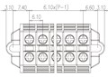 0184-81XX 0.394 Inch (in) Pitch Diameter Printed Circuit Board (PCB) Connector-Plug