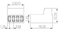 CPC350-XXP, 3.50 Millimeter (mm) Pitch Diameter Screw Connection Inverted Pluggable Printed Circuit Board (PCB) Terminal Block - 2