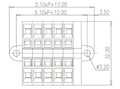 PM2.5WN-XXP 32 Millimeter (mm) Width Spring Clamp Connection DIN Rail Terminal Block - 2