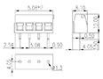 ELK508V-XXP, 5.08 Millimeter (mm) Pitch Diameter Screw Connection Printed Circuit Board (PCB) Type Terminal Block - 2