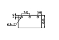 3EHDRC-XXP 0.300 Inch (in) Pitch Diameter Printed Circuit Board (PCB) Connector Socket - 3