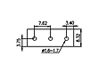 3EHDVC-XXP 0.300 Inch (in) Pitch Diameter Printed Circuit Board (PCB) Connector Socket - 3