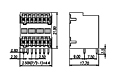 ECHB250R-XXP 0.098 Inch (in) Pitch Diameter Printed Circuit Board (PCB) Connector Socket - 2