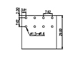 ECH762R-XXP 0.300 Inch (in) Pitch Diameter Printed Circuit Board (PCB) Connector Socket - 3