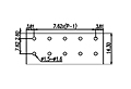 ECH762V-XXP 0.300 Inch (in) Pitch Diameter Printed Circuit Board (PCB) Connector Socket - 3