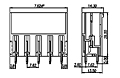 ECH762V-XXP 0.300 Inch (in) Pitch Diameter Printed Circuit Board (PCB) Connector Socket - 2