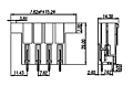 ECH762VTM-XXP 0.300 Inch (in) Pitch Diameter Printed Circuit Board (PCB) Connector Socket - 2