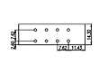 ECH762VTM-XXP 0.300 Inch (in) Pitch Diameter Printed Circuit Board (PCB) Connector Socket - 3