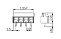 ED508V-XXP 0.2 Inch (in) Pitch Diameter Printed Circuit Board (PCB) Terminal Block - 2