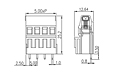 EEK500V-XXP 0.197 Inch (in) Pitch Diameter Printed Circuit Board (PCB) Terminal Block - 2