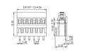 EESK381V-XXP 0.15 Inch (in) Pitch Diameter Printed Circuit Board (PCB) Terminal Block - 2