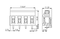 EHK7V-XXP 0.295 Inch (in) Pitch Diameter Printed Circuit Board (PCB) Terminal Block - 2