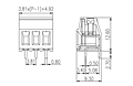 EHK381V-XXP 0.15 Inch (in) Pitch Diameter Printed Circuit Board (PCB) Terminal Block - 2