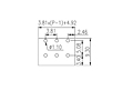 EHK381V-XXP 0.15 Inch (in) Pitch Diameter Printed Circuit Board (PCB) Terminal Block - 3