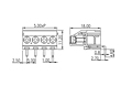 EHK500R-XXP 0.197 Inch (in) Pitch Diameter Printed Circuit Board (PCB) Terminal Block - 2