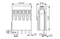 E3K381V-XXP 0.15 Inch (in) Pitch Diameter Printed Circuit Board (PCB) Terminal Block - 2