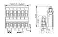 EKB762V-XXP 0.3 Inch (in) Pitch Diameter Printed Circuit Board (PCB) Terminal Block - 2