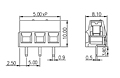 ELK500V-XXP 0.197 Inch (in) Pitch Diameter Printed Circuit Board (PCB) Terminal Block - 2