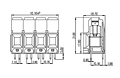 EPK116VN-XXP 0.4 Inch (in) Pitch Diameter Printed Circuit Board (PCB) Terminal Block - 2