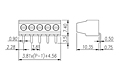 ESK381R-XXP 0.15 Inch (in) Pitch Diameter Printed Circuit Board (PCB) Terminal Block - 2